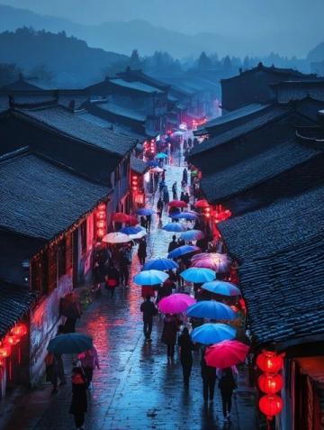 恩陽(yáng)古鎮(zhèn)夜游：燈光璀璨，韻味無窮