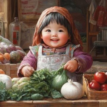 小楊阿姨帶著孩子們?nèi)ゲ耸袌?chǎng)。