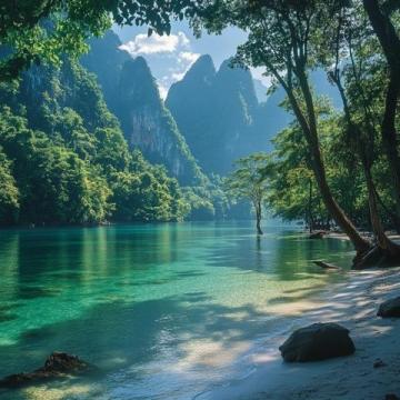 象島位于泰國灣中，是泰國海島當(dāng)中開發(fā)相當(dāng)完善的島嶼之一,在椰林樹影的掩映之下