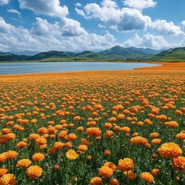 松花湖畔：藍天、綠地與綻放的山花，沉浸在自然的美好之中