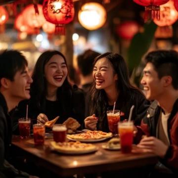 重慶街頭熱紅酒圣誕氛圍免費(fèi)喝:一家烤肉店的創(chuàng)意活動和美味菜品
