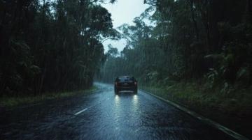 梅雨時節(jié)，雨水稀里嘩啦下個不停，車行雨中，又是另外一番風景……