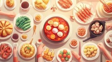 春節(jié)經(jīng)典傳統(tǒng)美食簡筆畫及寓意解析