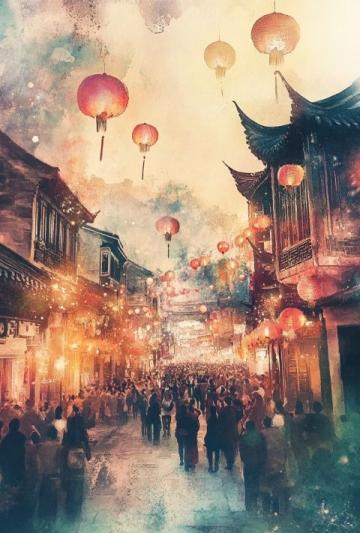 蘇莊喜鎮(zhèn)大年初一的夢幻燈影之旅，顏色絢爛夜幕璀璨