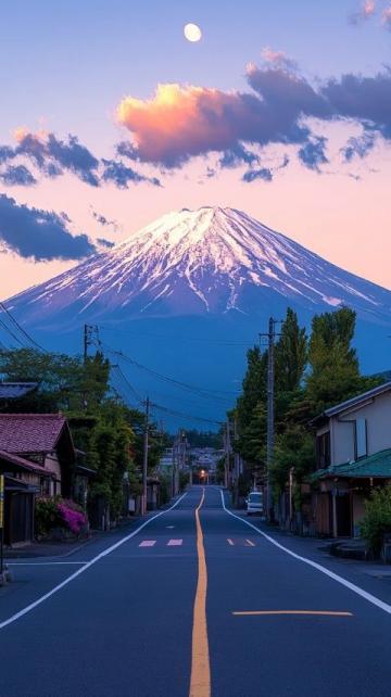 富士山一日游之旅，傍晚泡溫泉，清晨一睹雄偉景象