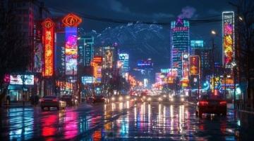 新疆昌吉回族自治州阜康市：漫步街頭，盡享地道酸奶與夜色美景