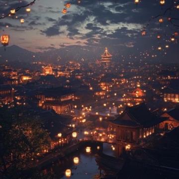 長(zhǎng)治古城雙影共舞，美艷天仙頻現(xiàn)奇觀