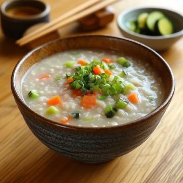 粥里的用料不是很多一般般，兩人份夠三個(gè)人喝的，味道也不是很正宗鮮美的那種