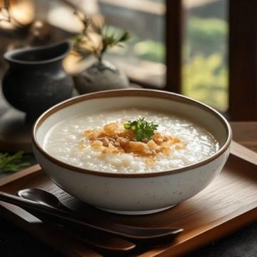 粥里的用料不是很多一般般，兩人份夠三個(gè)人喝的，味道也不是很正宗鮮美的那種