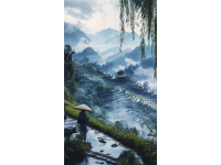 清明時節(jié)，細(xì)雨綿綿，萬物復(fù)蘇,田野間果園里，路邊長了許多的鼠曲草