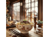 村廚偶遇古驛站，一碗豆角羊肉燜面暖人心