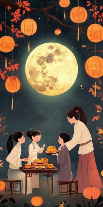 中秋節(jié)，是一年中最令人期待的時(shí)刻之一,當(dāng)夜幕降臨，明亮的月光灑在大地上
