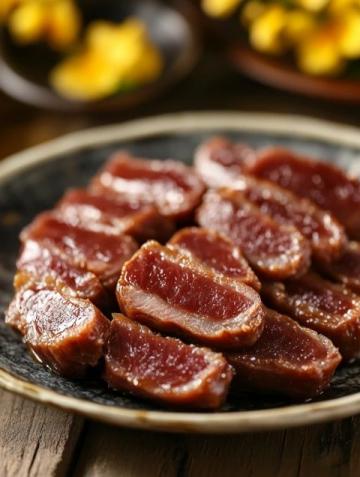 福建三明傳統(tǒng)美食:豬后腿肉制作的八大干肉脯干教程