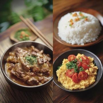 家常菜譜：豆角燒茄子、辣椒炒雞蛋、肉沫油煎豆腐做法分享