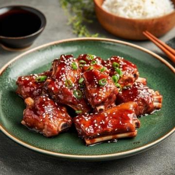 東北醬大骨：軟爛入味，醬香濃郁，客人來(lái)了必?fù)尮獾募页Ｃ牢? width=