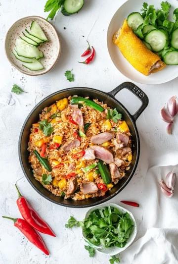 低卡花式炒飯：花菜偽炒飯裹蛋液，粒粒分明不愧是減脂作弊餐