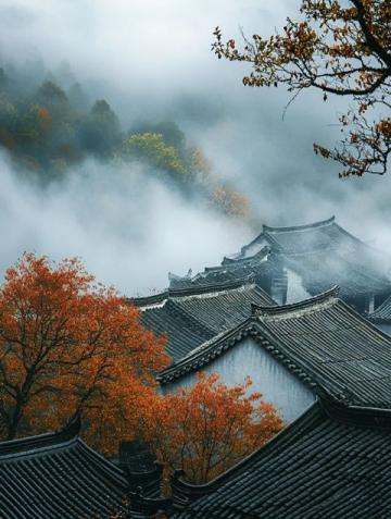 安徽陽產(chǎn)土樓:云端秋色里的歡樂之旅