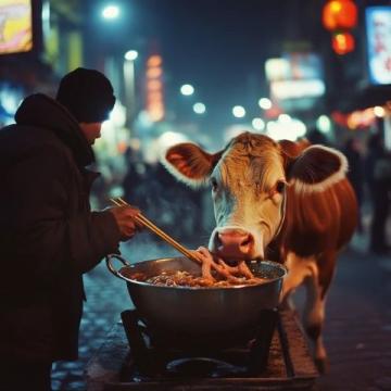 李姐在鄭州擺攤賣牛頭肉，一天準備了兩百斤牛頭肉，成本兩千塊錢