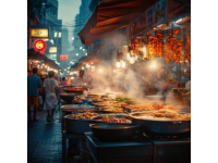 廣州夜景繁華迷人，美食街區(qū)游客如織享特色佳肴