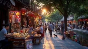 商丘古城小吃街人潮涌動(dòng)，偶遇老物件揭秘地方名吃秘密