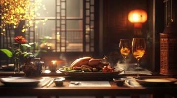 秋意漸濃的瞬間吃在中國老北京烤鴨、門釘肉餅、鐺炮牛肉；