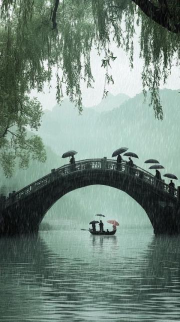 醉美松湖煙雨中，等你來一場說走就走的旅行