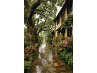 雨中的南寧，蔓越莓香滿街巷，歷史文化街區(qū)戲院外盛放