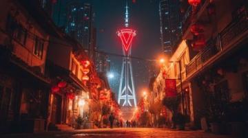重慶謝家灣站，最像香港的街區(qū),看起來好大氣上檔次呦。城市感滿滿的。網(wǎng)友戲稱重慶