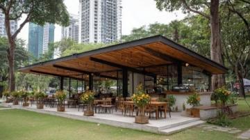 都市露營(yíng)餐廳:原木綠意中感受野趣美食之旅
