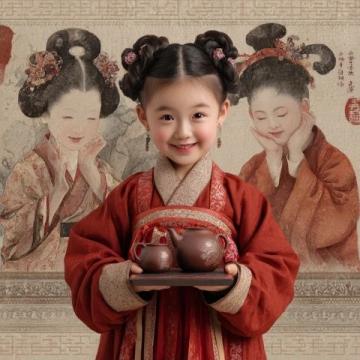 鮑蕾母女三人古裝寫真顏值爆表，貝兒簡直是陸毅翻版！網(wǎng)友們都在討論這對母女的五官和身材。